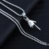 Halskette Silber Stahl Kette Hand Finger 374