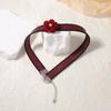 Korean version of the new Ankola red niche simple fashion design sense imitation leather hand-woven flower necklace