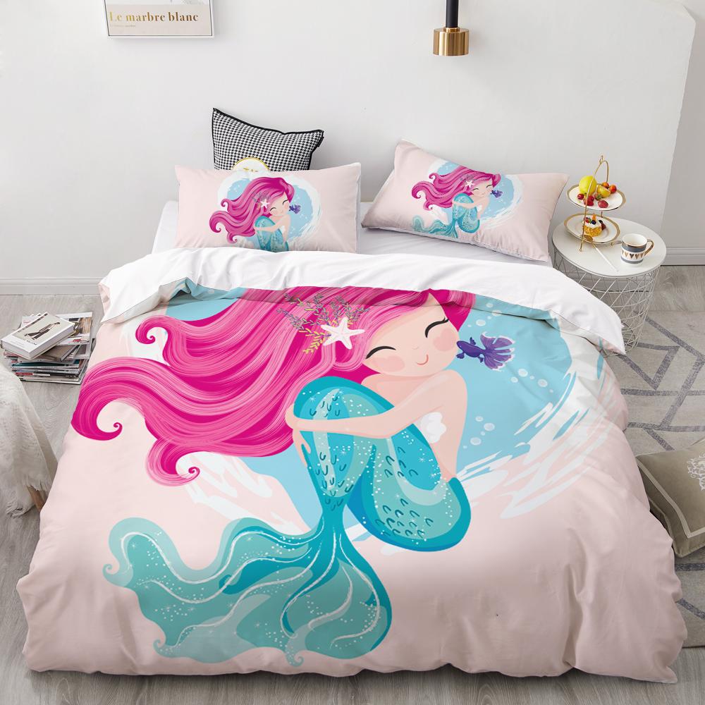 3D Kreslená ložní souprava pro děti/miminko/dítě/chlapce/dívku, růžový slon Sada povlaku na přikrývku Vlastní/Evropa/Queen, Sada povlaku na přikrývku/deku