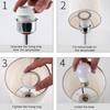 Touch Control Table Lamp Metal and Cloth USB Charging Three Gear LED Nightstand Lamp with Wood Grain Base for Bedroom  