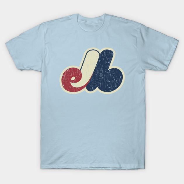 

Men Black Print T-shirt Montreal Expos Vintage Retro No-Cut Transfer Paper Print Cotton Tshirt 4XL светло-синий