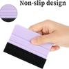 Squeegee Felt Edge for Scratch Free Application on Car Window and Smooth Surfaces Efficient Bubble Removal & Application