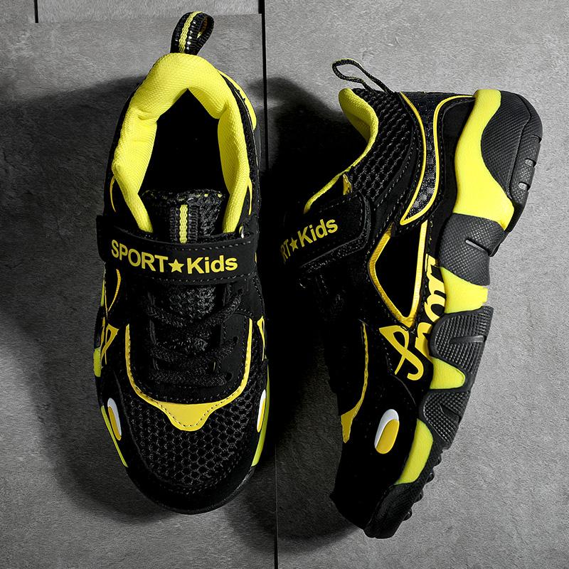 Dziecięce buty sportowe i rekreacyjne w dużych rozmiarach, oddychające, z pojedynczą siateczką i rzepem, sandały na co dzień, rozmiar 28-40