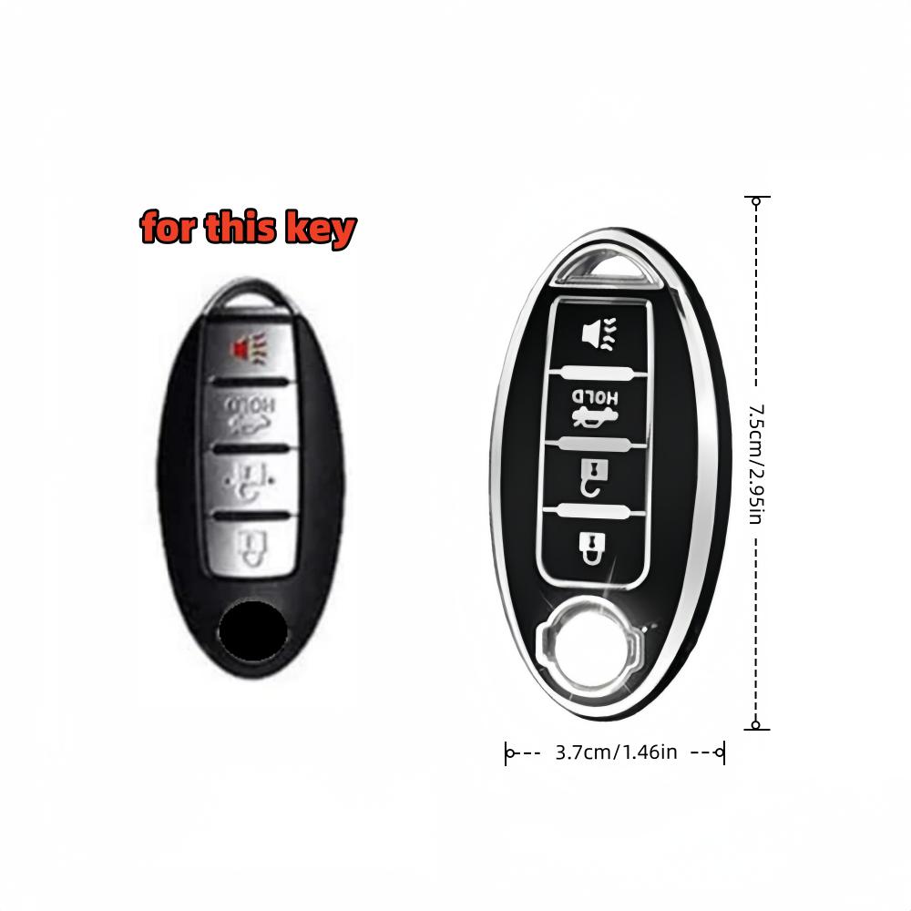 Key Fob Cover Keychain Lanyard for Nissan Altima Rogue Sentra Pathfinder Frontier Maxima Titan Murano Kicks Juke Versa Arma