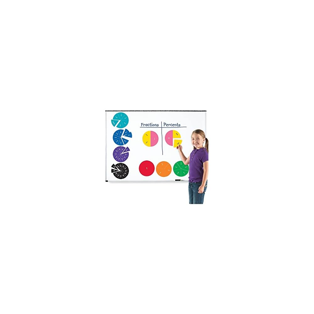 Learning Resources Double-Sided Magnetic Fraction Circles Math Learning Tool LER 1616