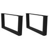 VidaXL V-shaped Coffee Table Legs, 2 Pieces, Black, 70 X (30-31,3) Cm, Steel 4012616