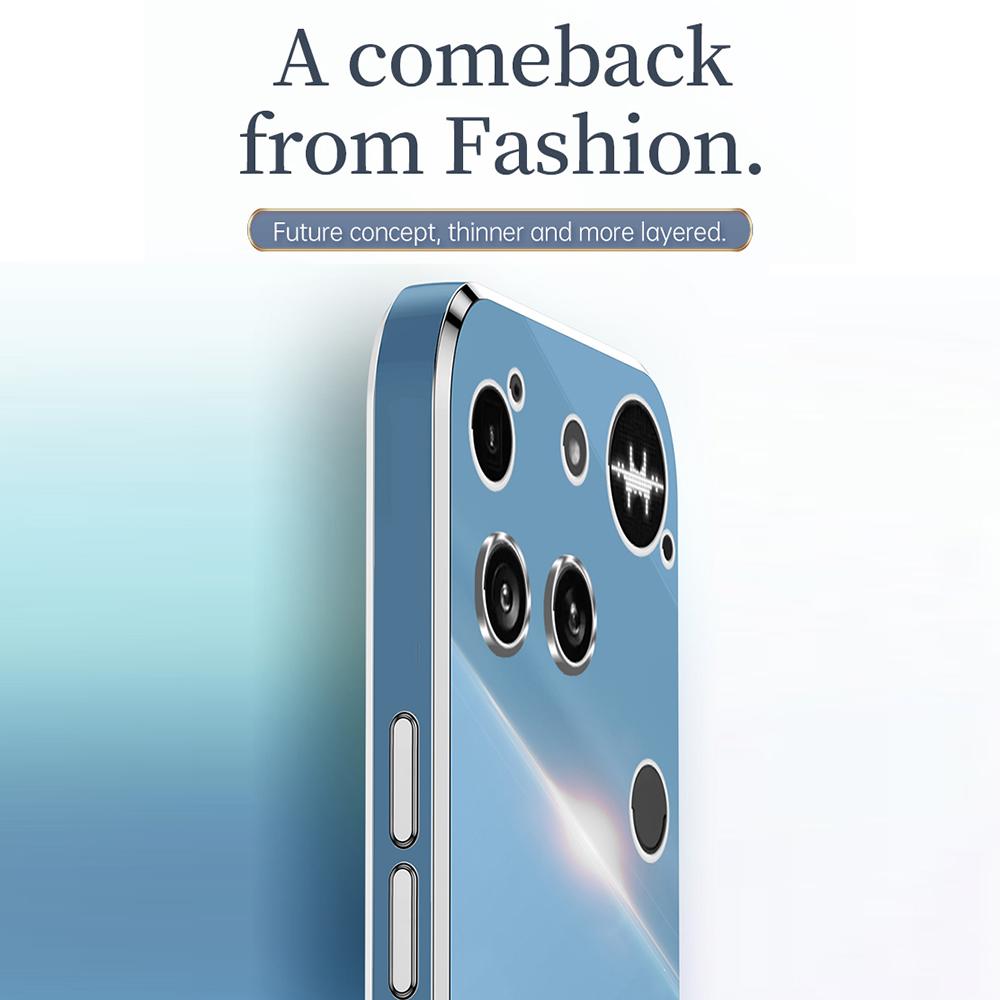 XINLI For Nothing Phone (3) 5G Case Ring Kickstand Electroplating TPU Phone Cover