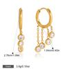 Yori Delicate Cubic Zirconia Drop Hoop Earrings Stainless Steel Premium Daily Jewelry for Women 2026