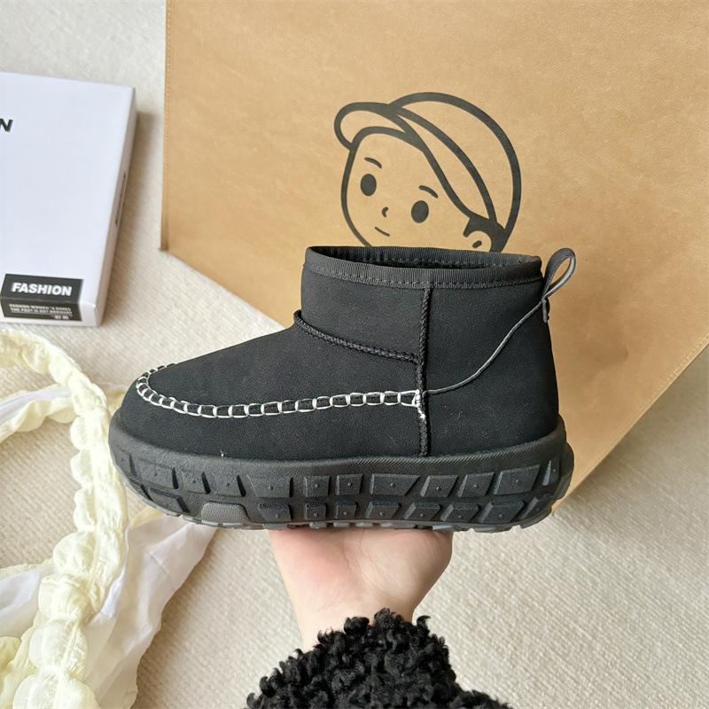 Tire bottom snow boots women's winter new velvet warm thick-soled muffin bottom short cotton boots women