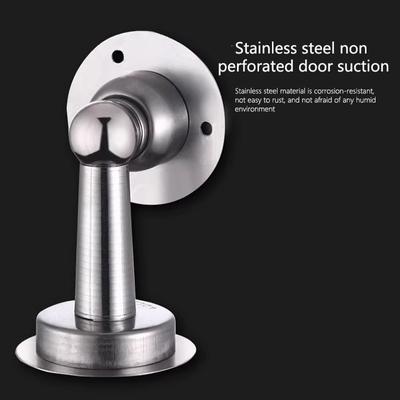Mandodle Stainless Steel Magnetic Doorstop Non-Punch Wind-Proof Door Stopper Wall Mounted Floor Mounted Door Holder Door Hardwar