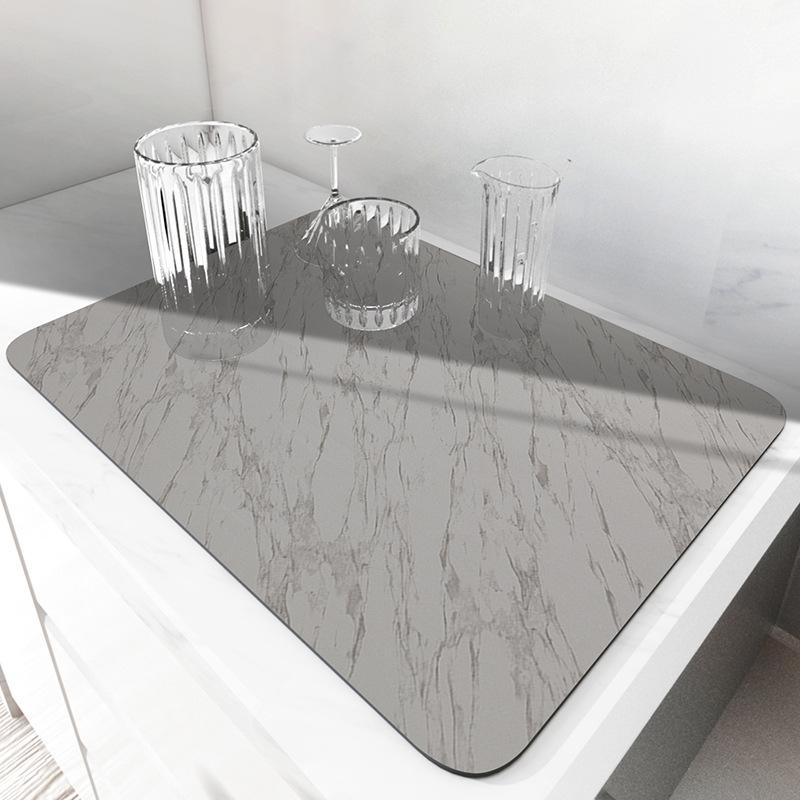 Coffee Machine Absorbent Mat Bowl Dish Drying Mat Non-slip Bar Drain Mat Kitchen Countertop Mat Table Washer Mat