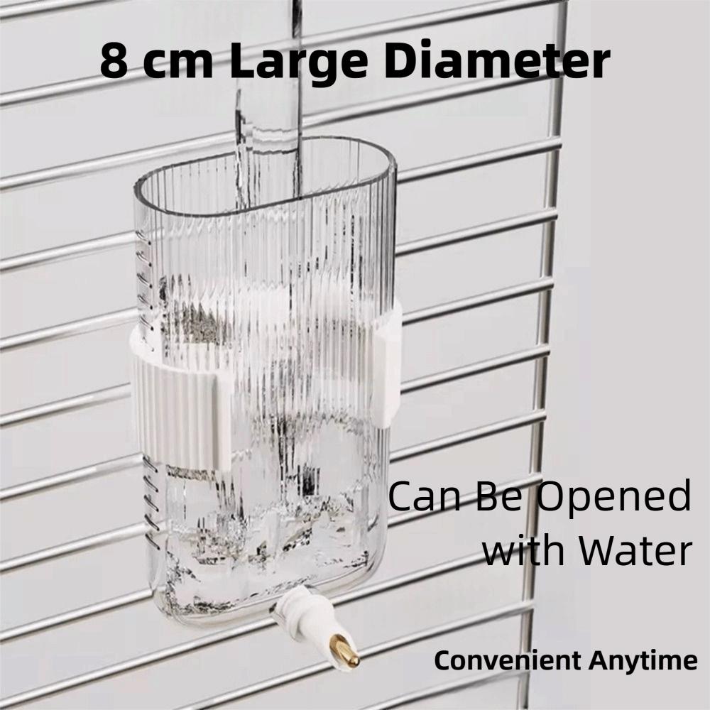 Wall Mount Bird Water Drinker No Drip with Scale Rabbit Water Dispenser 360ML with Spigot Spout Pet Hanging Feeder for Bird Cage