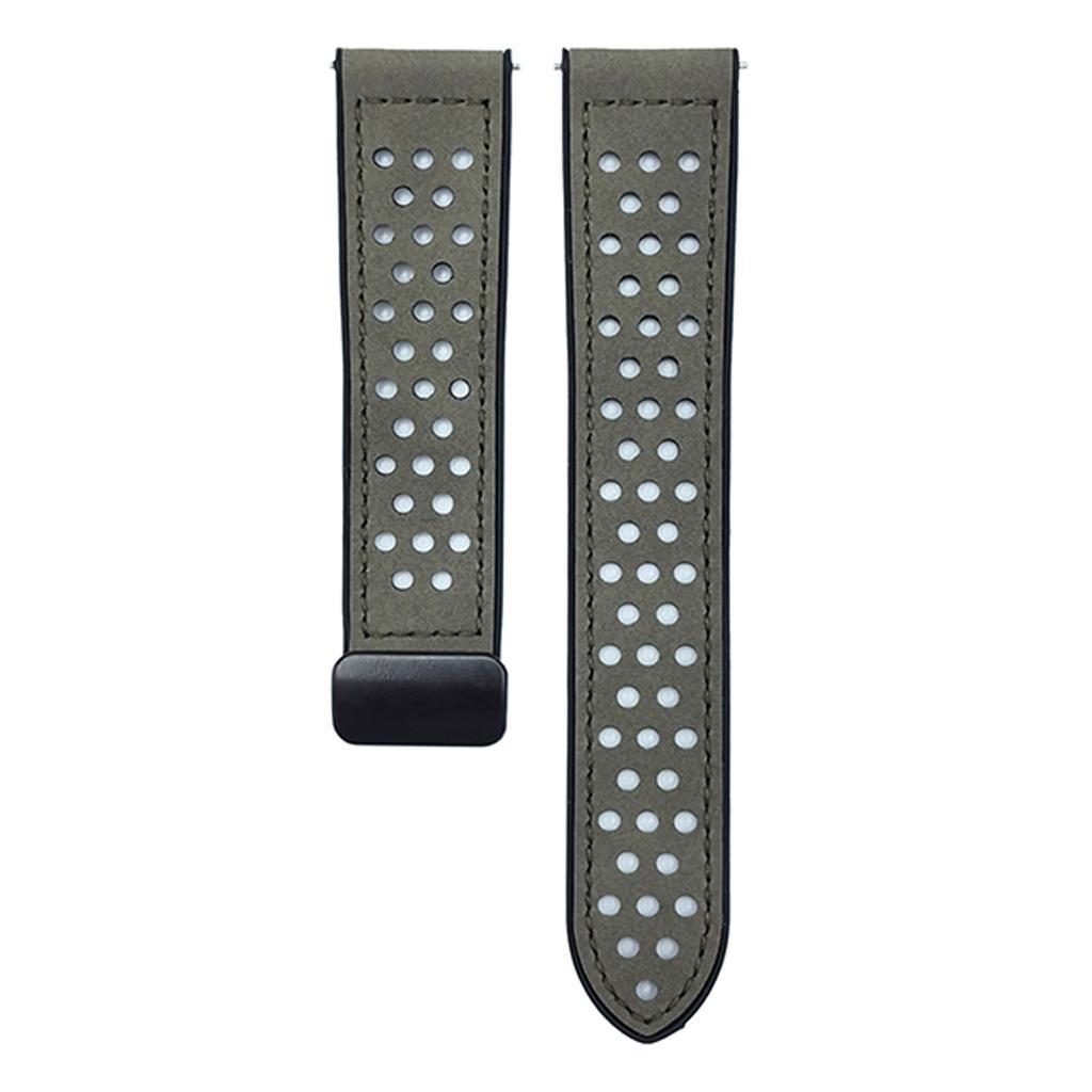 For Huawei Watch GT 5 41mm Watch Band 18mm Magnetic Buckle Perforated Silicone Strap