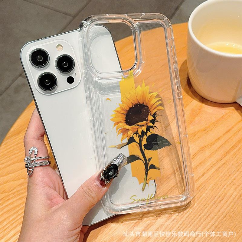 Niche ins wind flower for iPhone16 Apple 11/12/13/14/15Promax mobile phone case 17Air