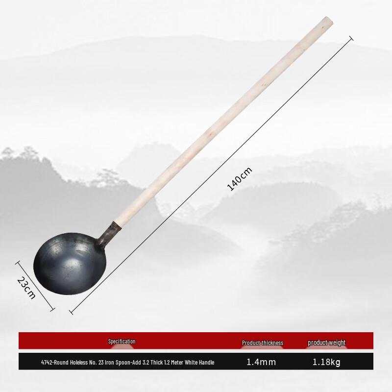 Heavy-Duty Long-Handle Multi-Purpose Iron Ladle