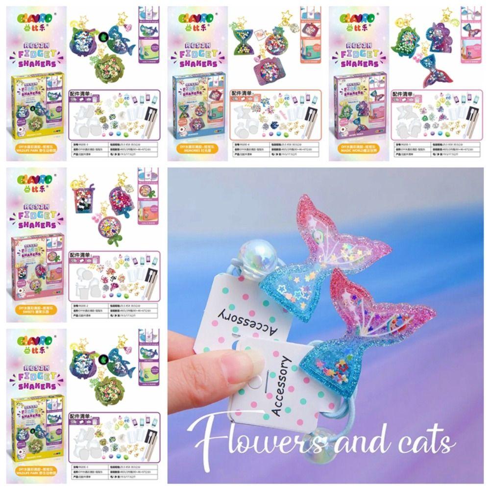 

Epoxy Resin Glue Painting Set Handmade Painting Sand Painting Art DIY Epoxy Toy Xmas Decoration type3