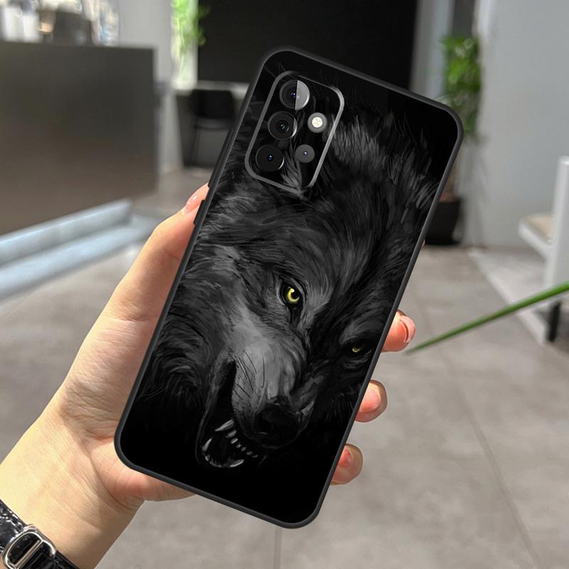 Angry Wolf Phone Case For Samsung Galaxy A14 A34 A54 A12 A32 A42 A52 A13 A23 A33 A53 A73 A52S A71 A51