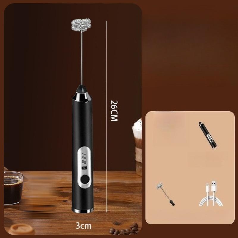 Rechargeable Milk Coffee Frother Handheld Electric Whisk Coffee Mixer with Stand Detachable for Latte Cappuccino Matcha Egg