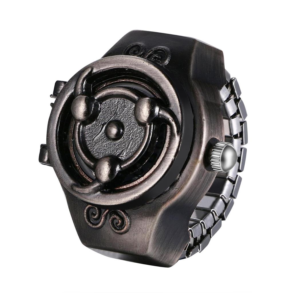 Ring Watch Antique Free Size Ring Watch Retro Numeral Analog Waterproof Quartz Watch Alloy Stainless Steel Bronze Halloween Accessories Birthday