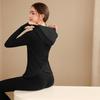 Women's Peach Heart Slim Fit Hoodie - Breathable Long Sleeve Fitness & Yoga Top