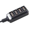 D-Tap Male Plug To One Point Four Female Distributor Battery Conversion Cable D-Tap Male To 4 Port Female Adapter