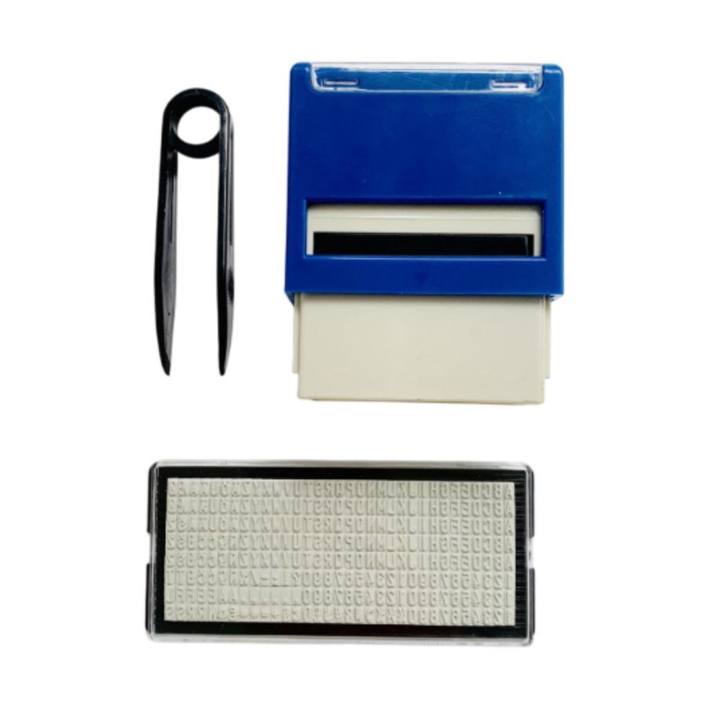 Self Inking Stamp Set Stationary Alphabet Number Removable Professional Portable Mini Printing Stamp DIY Stamp Kit for Office
