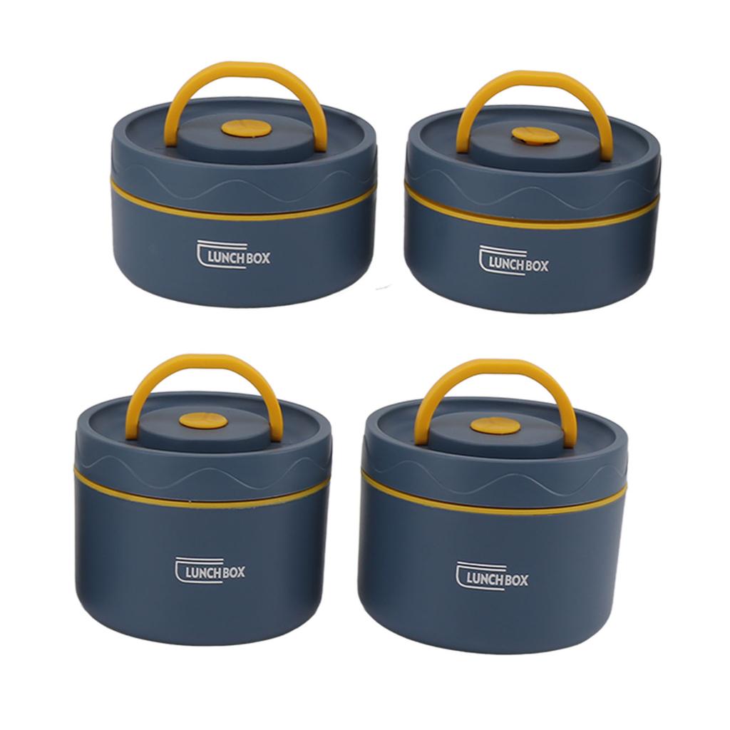 Bento Lunch Box Round with Lid Bag Leakage Proof Stainless Steel Safe Large Capacity Easy Clean Lunch Container for