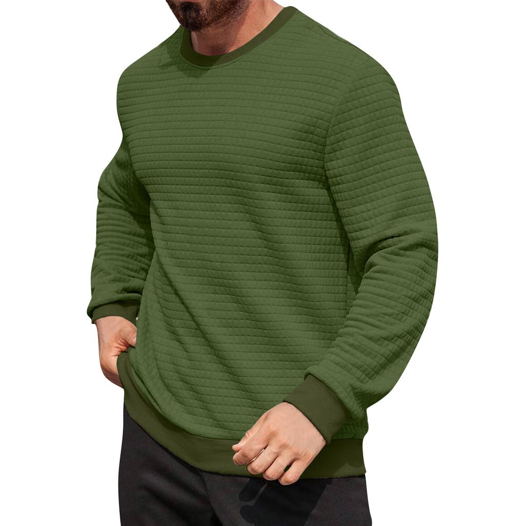 Men's Casual O-neck Loose Cotton Sweater Pullover