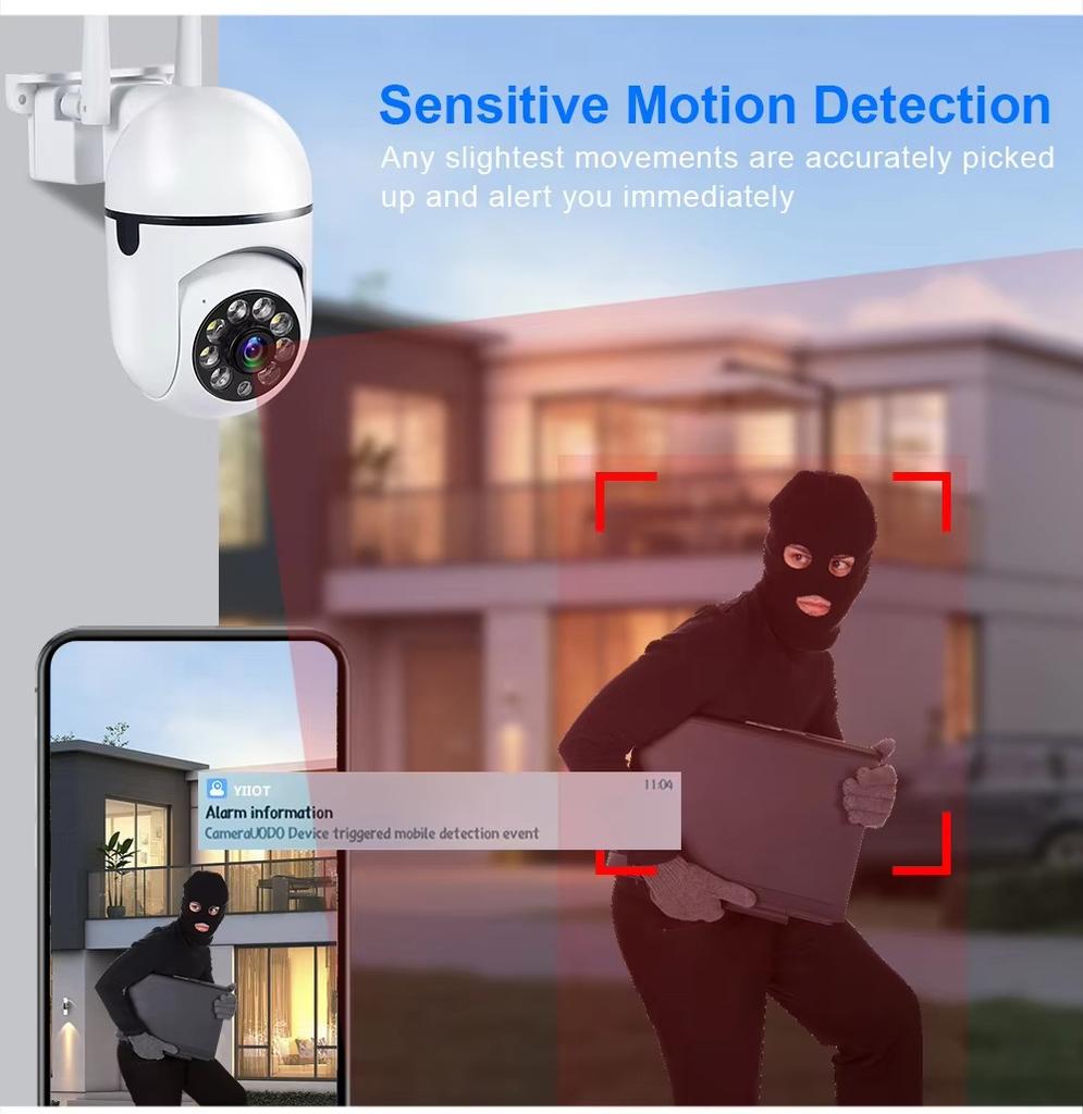 5Pcs 5MP WiFi Camera 2.4G Security Surveillance PTZ IR Night Vision Motion Detection Home Security Camera with 2 Antennas for Child