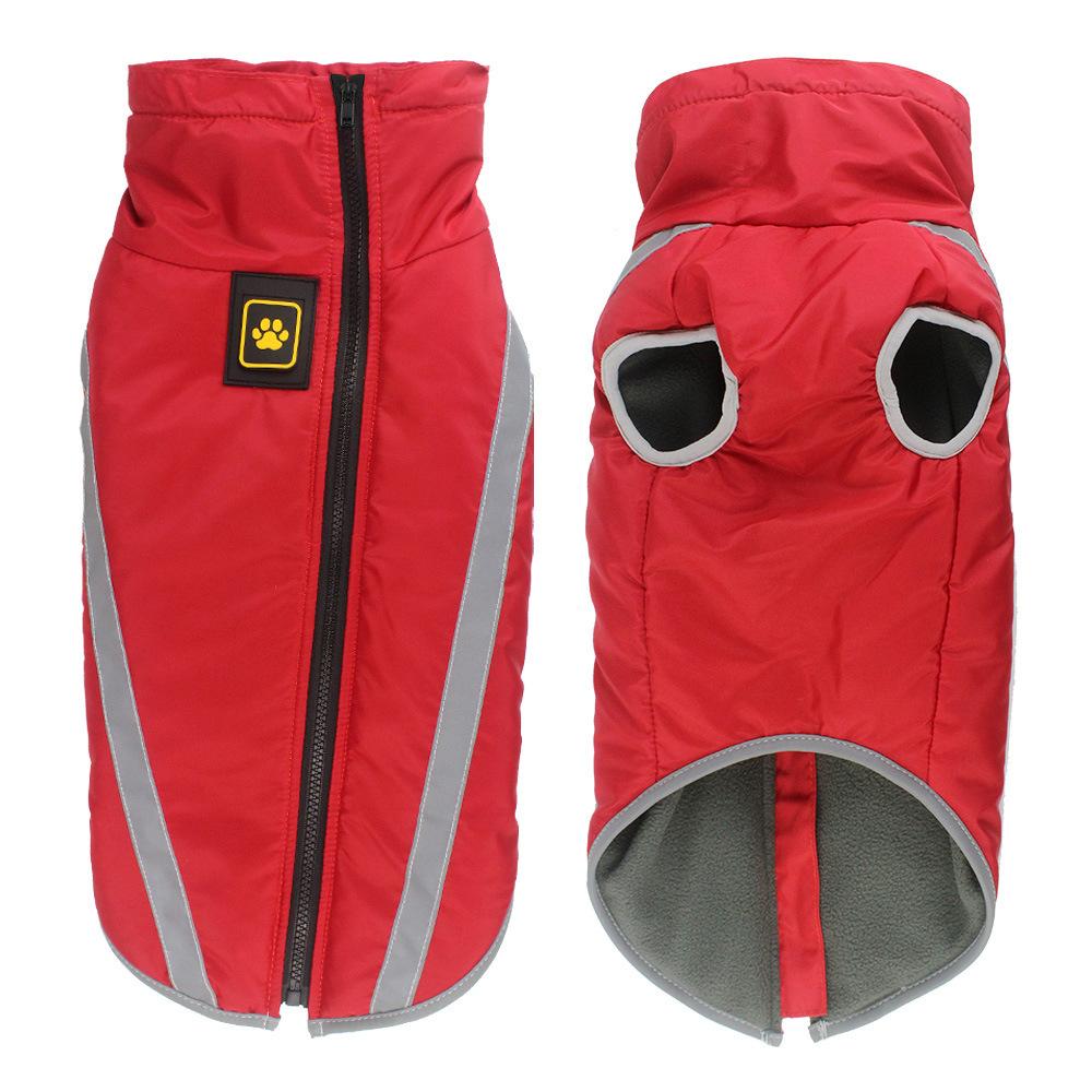 Autumn Winter Reflective Dog Jacket Warm Windproof Outdoor Coat for Large Dogs Pet Clothes Wholesale Dog Sweater