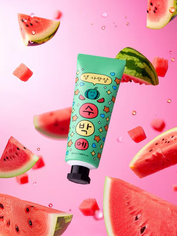 [THE FACE SHOP] Fruits Talk Hand Cream Collection 50 ml (Watermelon / Apple / Grapefruit / Peach / Mango) Watermelon 50ml