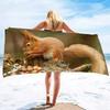 Cute Squirrel Beach Towel Oversized Quick Dry Wild Animal Bath Towels Soft Microfiber Lightweight Pool Towel for Swim Spa Sport