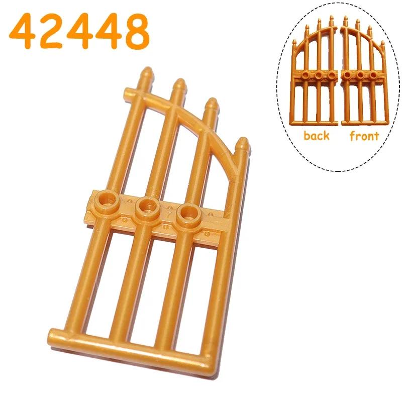 Non-Toxic Railing Stair Barrier Ladder Guard Bar Castle Garden Farm Military Building Block Moc Part Fence City Accessories Assemble Brick