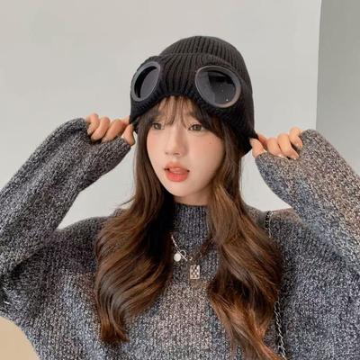 Ten Bamboo Knitted Hats Autumn and Winter New Sunglasses for Men and Women, Cold-proof and Warm Knitted Hats, Ski Riding Fashion Cold Hats