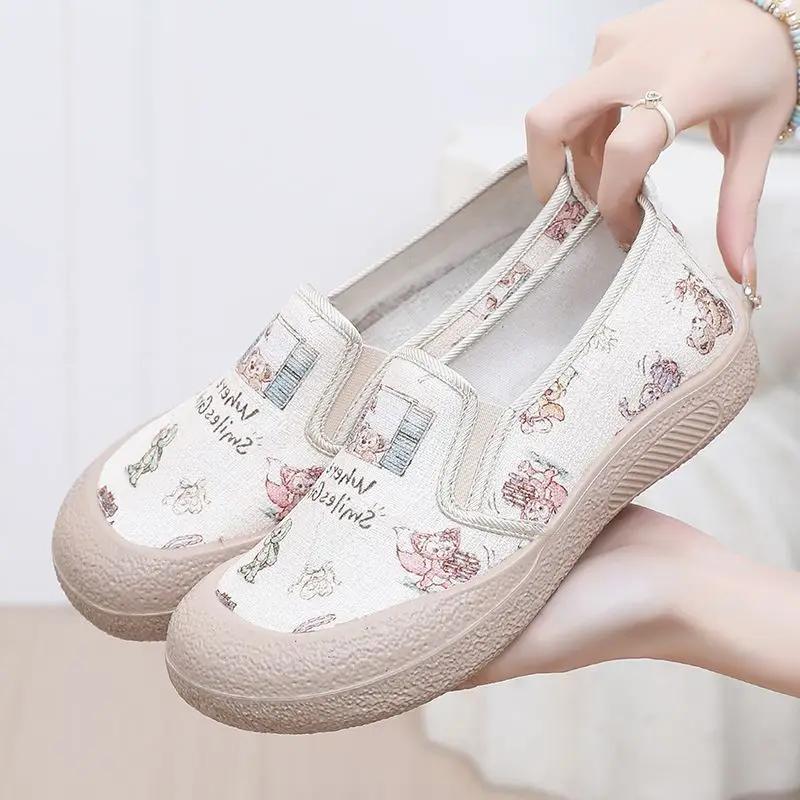 Fashion Comfortable and Elegant Cartoon Pattern Breathable Women's Shoes Designer Luxury New In Deals Original On Offer Ladies Footwear