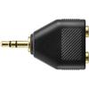 Audio-Technica Earphone Jack Splitter Plug, 3.5mm Stereo Mini × 2 To 3.5mm Stereo Mini, AT3C25Sa