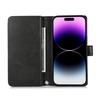 For iPhone 16 Pro Case Split Leather Magnetic Wallet Phone Protector with Wrist Strap