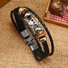 One Piece Anime Bracelet Animation Peripherals Toys Luffy European American Vintage Leather Cartoon Bracelet Friend Holiday Gift