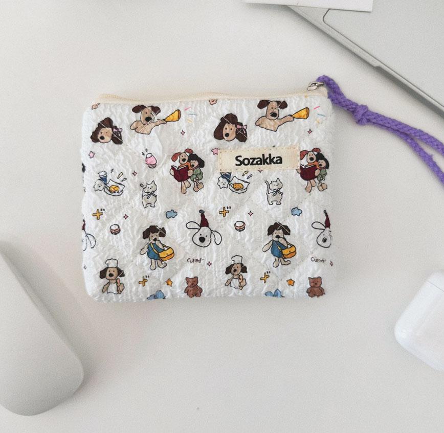 Fashion  Sanitary Napkin Storage Bags Small Cosmetic Bags Flower Pattern Zipper Coin Purses Lady Girls MakeUp Bag Key Money Bags
