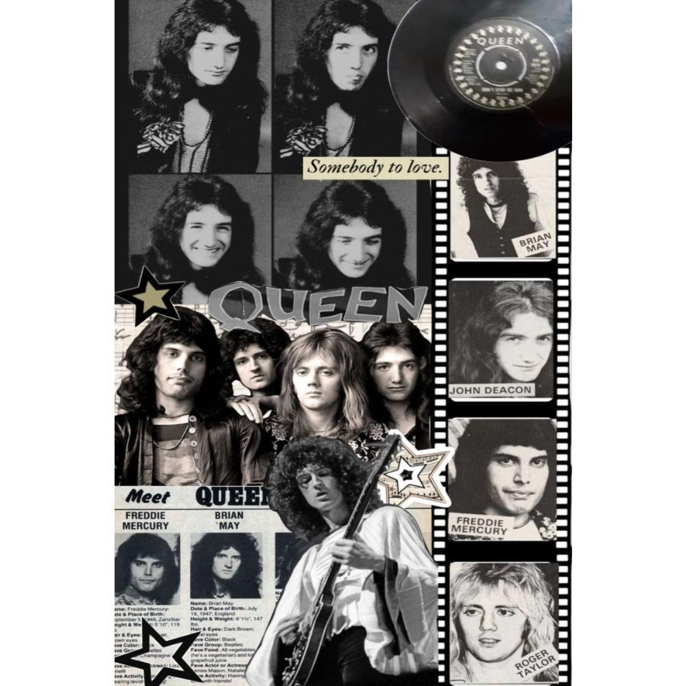 Metal Queen Band Wall Decor, Handmade 3D Tin Art for Living Room Bedroom Music Studio