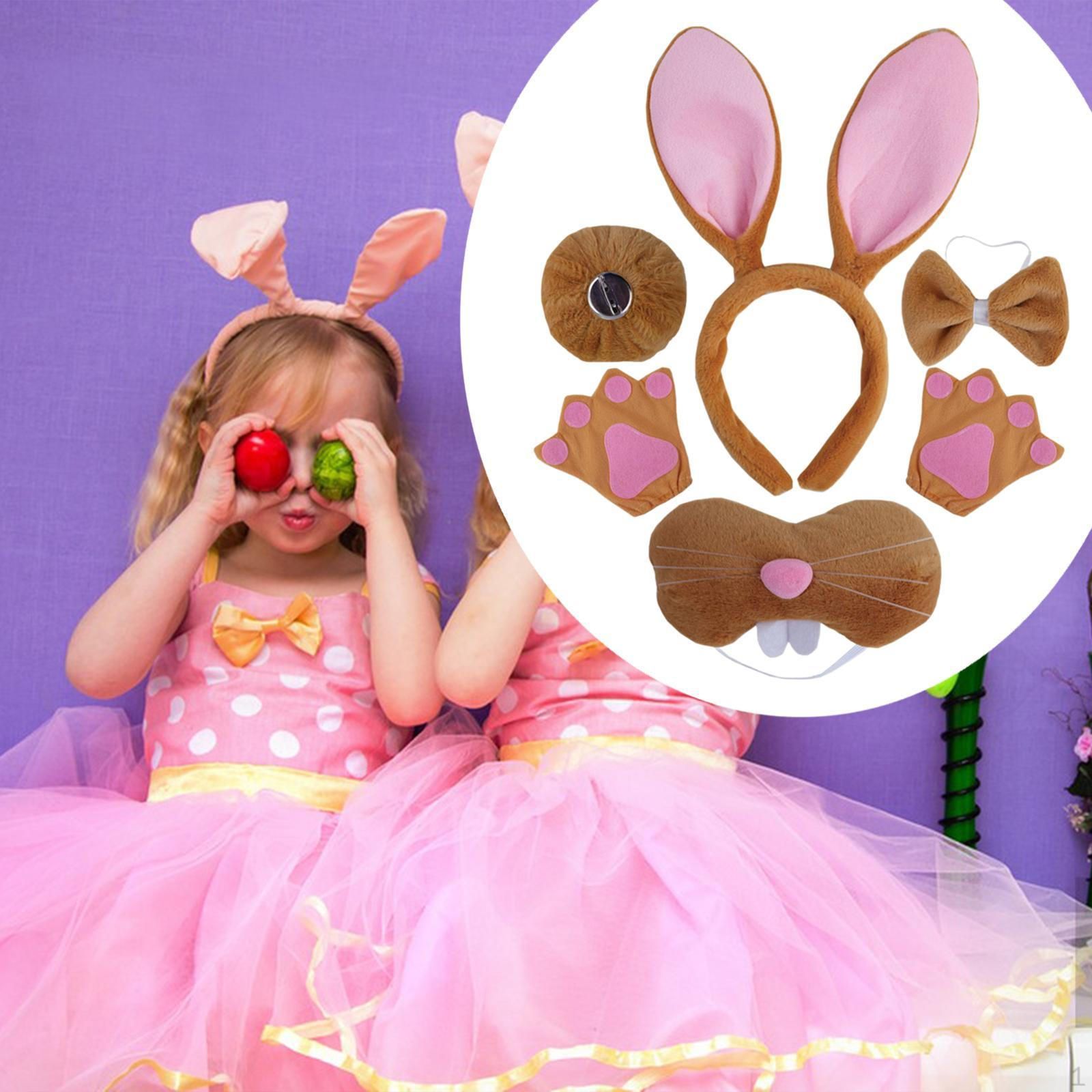 

Костюм кролика-животного, аксессуары для косплея, маскарадный костюм коричневый