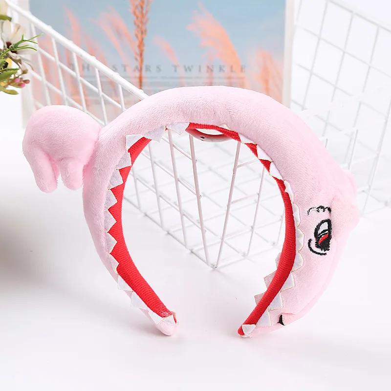 

Милая повязка на голову в виде животного, унисекс-аксессуары, головной убор для вечеринки, обруч для волос, симпатичная широкополая заколка для волос в виде крокодила, акулы, динозавра