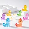 8Pcs Mini Dinosaur Figures, Glow In The Dark Miniature Chinese Mythical Creature Statue, Tiny Resin Animals Ornaments for Fairy Garden, DIY