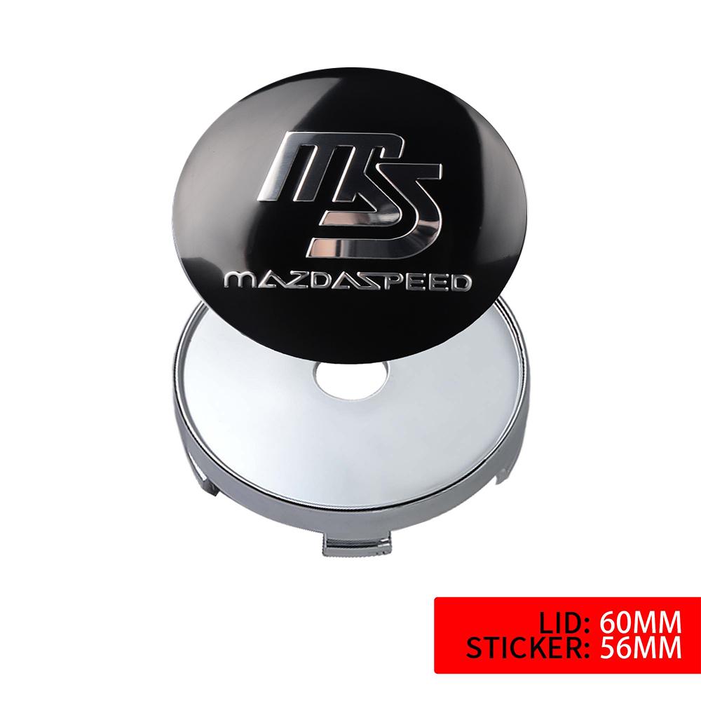 4Pcs Car Styling Tire Center Hub Cap Badge Sticker Accessories For Mazda 2 3 4 5 MS CX5 CX30 CX60 CX9 MX3 MX5 Axela Demio Atenza
