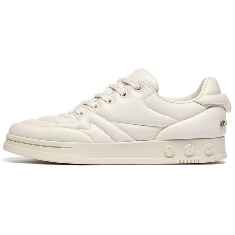 Li-Ning 1990 Wear-Resistant Non-Slip Low-Top Skate Shoes Women Sneakers Swan-White ALHS040-1