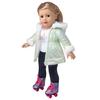 Long Coat Winter Doll Clothes For 18 Inch Girl Dolls Soft Plush Outfit Set Simple Wear Design