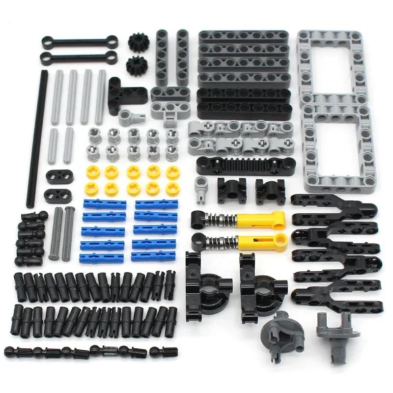 123PCS Suspension Perforated Technology Bricks Parts  Set Beam Pin Arm Hole Modified  MOC Blocks Assembly Toy Mixing Accessories