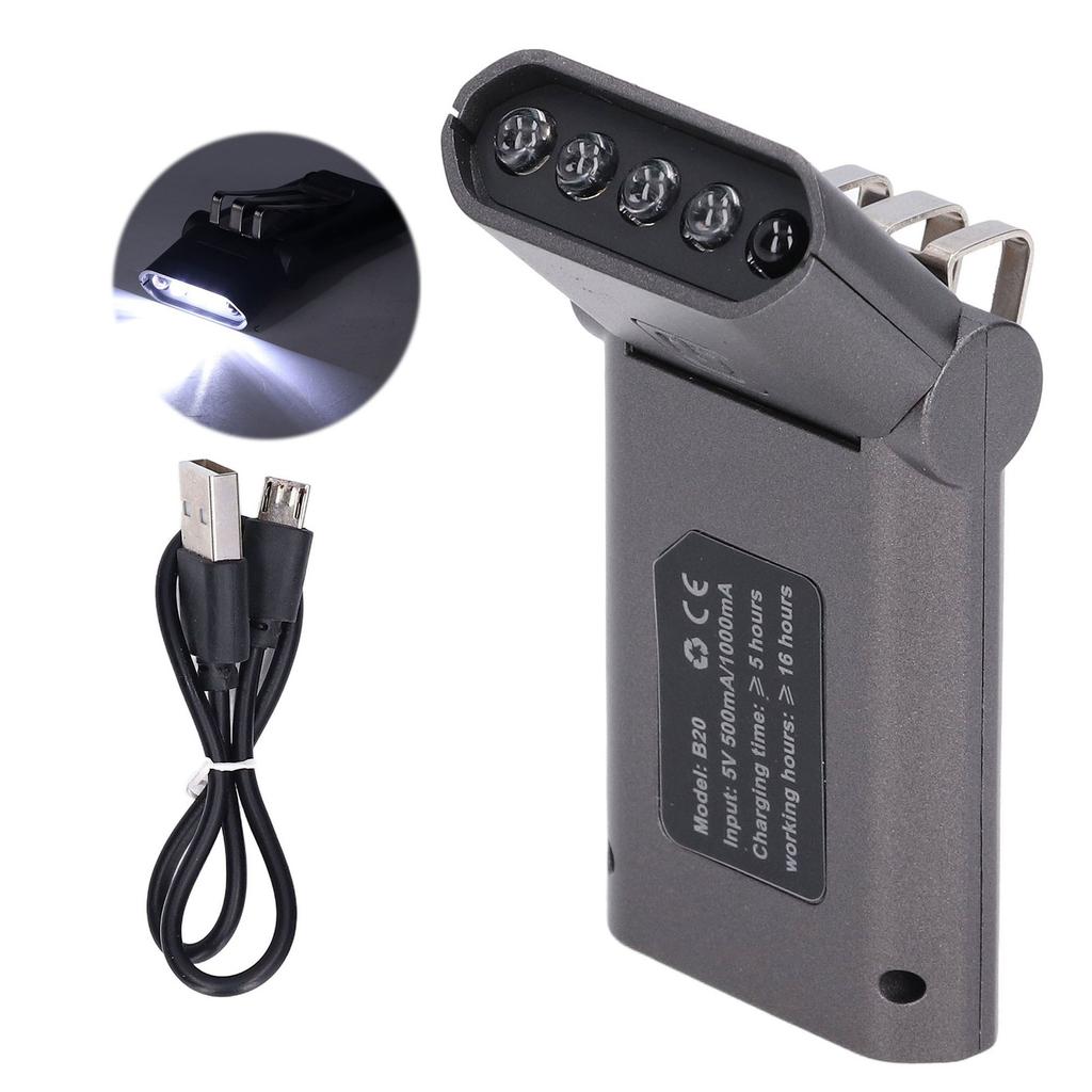 Clip Headlamps LED Rotatable Clip On Hat Light for Fishing Camping Hiking Running