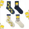 Tide Brand Joint Harajuku Ulzzang Hong Kong Wind Medium Tube Socks Cartoon Pure Cotton Tide Socks