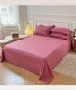 MUJI-Style Four-Piece Flannel & Washed Cotton Bedding Set with Buttoned Duvet Cover